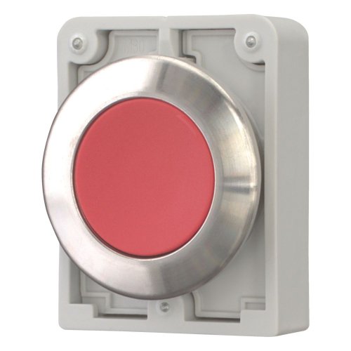 Eaton Drukknop, 30mm, RVS, vlak, rood, terugverend - Eaton 188086 l - 20063015