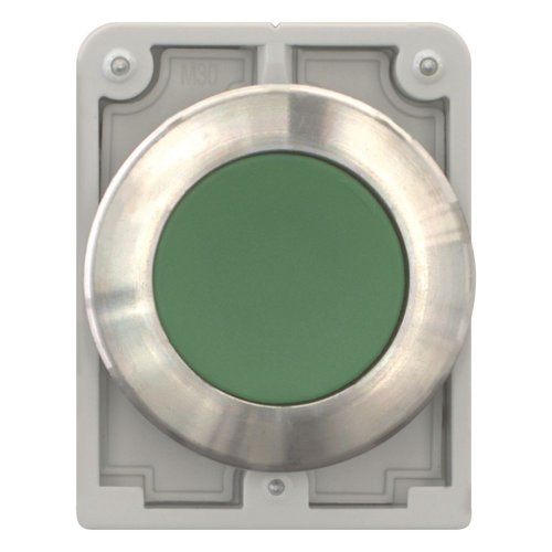 Eaton Drukknop, 30mm, RVS, vlak, groen, vast - Eaton 188087 c - 20063024