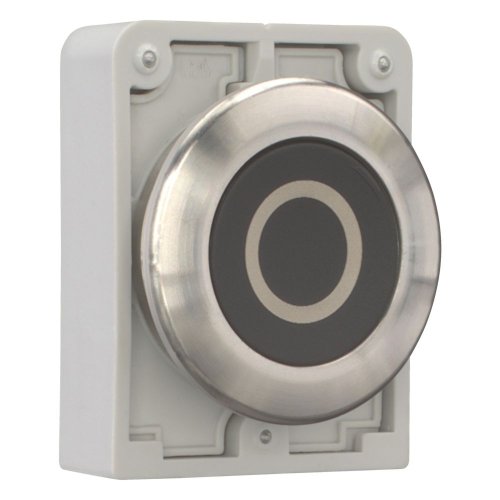 Eaton Drukknop, 30mm, RVS, vlak, zwart, "O", terugverend - Eaton 188103 r - 20063035