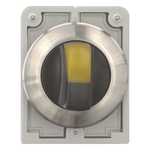 Eaton Signaalkeuzeschakelaar, 30mm, RVS, vlak, geel, 2 standen, vast - Eaton 188196 c - 20063005