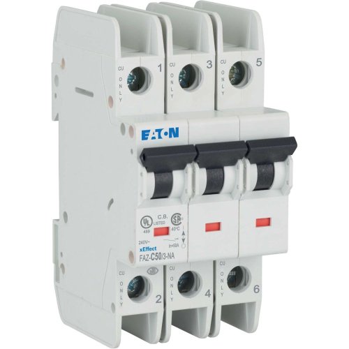 Eaton Installatie-automaat (MCB) FAZ-NA, 3P, 50A, C-curve, 15kA, UL-cert. - Eaton 190791 r - 20063147