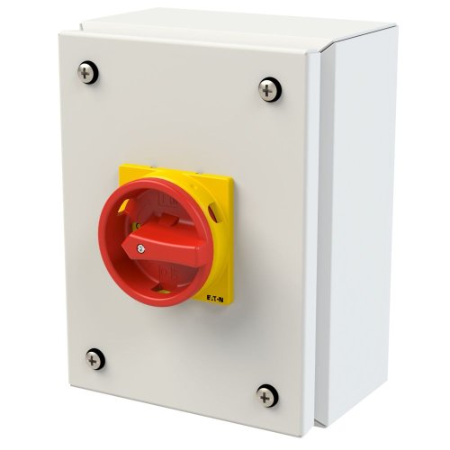 Eaton Stalen behuizing met lastscheider 32A 3P draaigreep rood/geel vergrend - Eaton 197347 l - 20063729