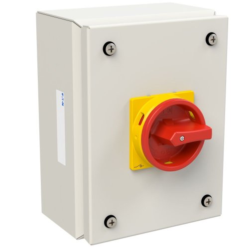 Eaton Stalen behuizing met lastscheider 32A 3P draaigreep rood/geel vergrend - Eaton 197347 r - 20063729