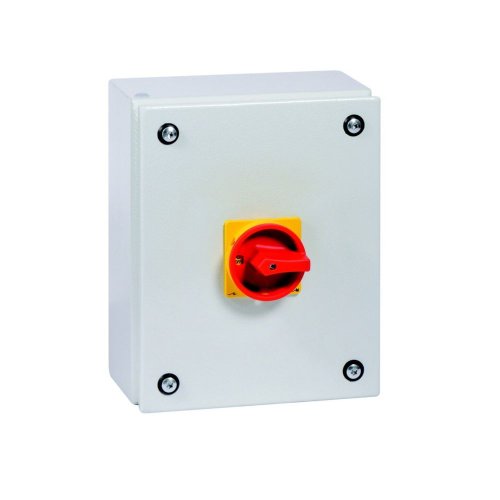 Eaton Stalen behuizing met nokkenschakelaar 32A 8P draaigreep rood/geel verg - Eaton 197457 r - 20063798
