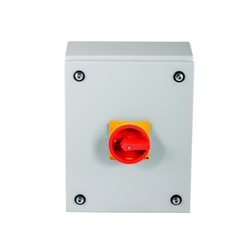 Eaton Stalen behuizing met nokkenschakelaar 32A 8P draaigreep rood/geel verg - Eaton 197457 tp - 20063798