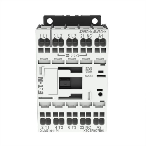 Eaton Magneetschakelaar DILM7-01(42V50HZ,48V60HZ), 3kW, 0m, 1v, Push-in - Eaton 199227 c - 20063958