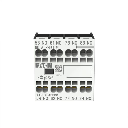 Eaton Hulpcontactblok, 3m, 1v, frontmontage, DILA, DILM7 - DILM15, Push-in - Eaton 199318 c - 20064049
