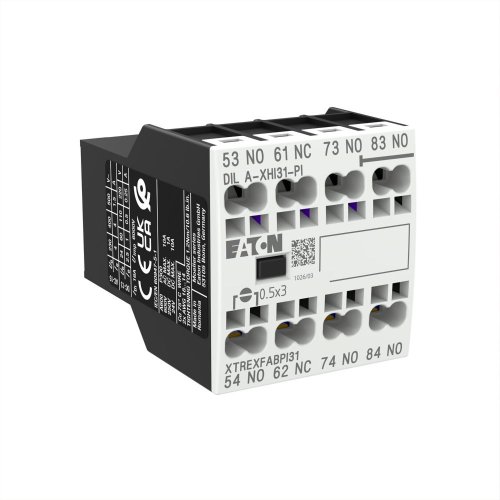Eaton Hulpcontactblok, 3m, 1v, frontmontage, DILA, DILM7 - DILM15, Push-in - Eaton 199318 r - 20064049