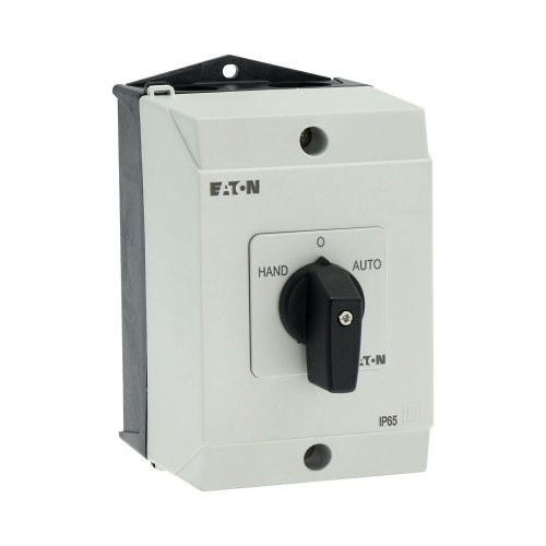 Eaton Omschakelaar, Contacten: 6, 20 A, Frontplaat: HAND-0-AUTO, 45 &deg;, vast, - Eaton 207115 r - 20064469