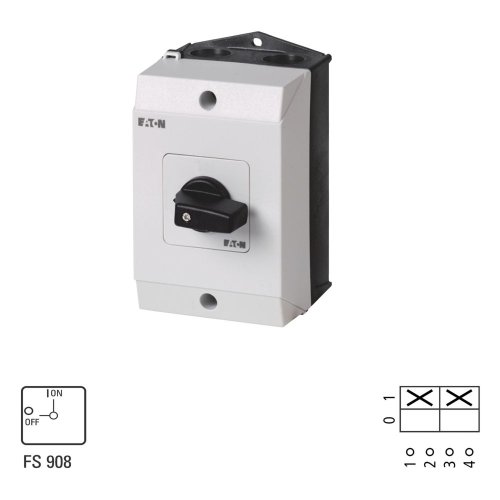 Eaton AAN-UIT-schakelaar, 2-polig, 32 A, 90 &deg;, Opbouw - Eaton 207165 l1 - 20064517