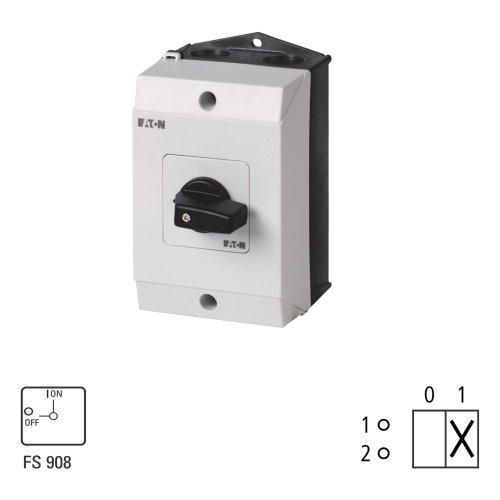 Eaton AAN-UIT-schakelaar, 1-polig, 32 A, 90 &deg;, Opbouw - Eaton 207167 l1 - 20064519