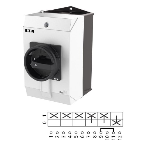 Eaton Hoofdschakelaar, 3-polig + N + 1MC + 1VC, 32 A, HOLD-functie, 90 &deg;, op - Eaton 207205 l1 - 20064549