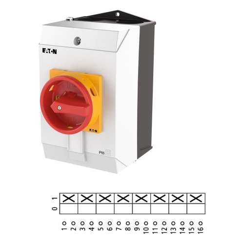 Eaton Hoofdschakelaar, 8-polig, 32 A, NOOD-UIT-functie, 90 &deg;, Afsluitbaar in - Eaton 207212 l1 - 20064556