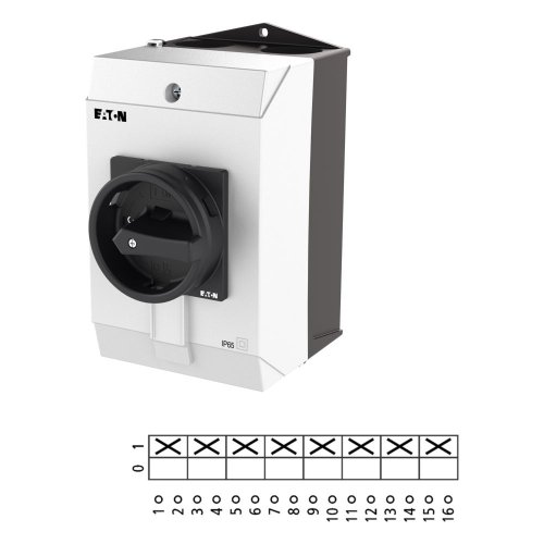 Eaton Hoofdschakelaar, 8-polig, 32 A, HOLD-functie, 90 &deg;, afsluitbaar in 0-s - Eaton 207213 l1 - 20064557