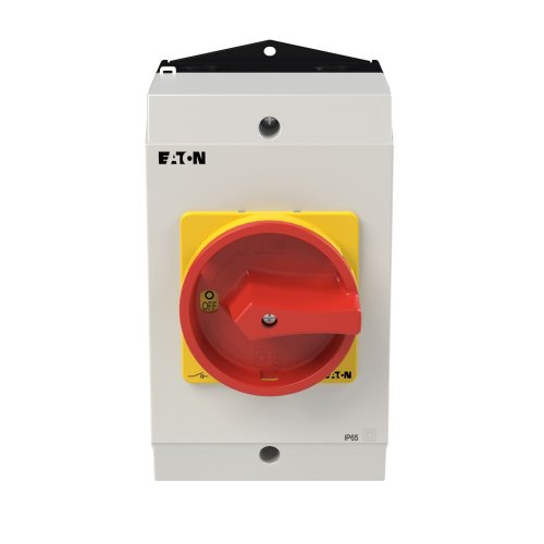 Eaton Hoofdschakelaar, +kast, 3p, 63A, greep rood geel, afsluitbaar - Eaton 207342 c - 20064660