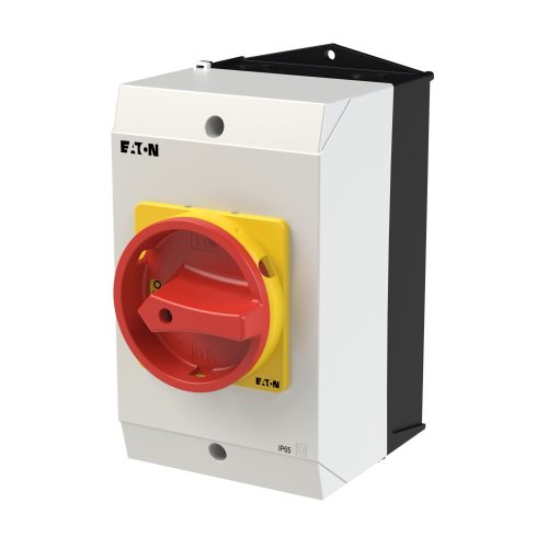 Eaton Hoofdschakelaar, +kast, 3p, 63A, greep rood geel, afsluitbaar - Eaton 207342 l - 20064660