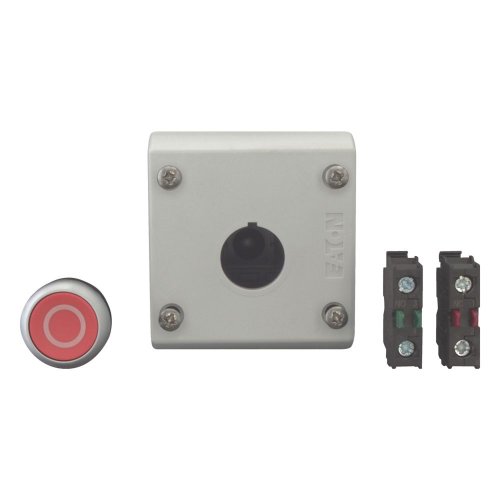 Eaton Toets, 1M+1V, vlak, rood, opbouw - Eaton 216521 c - 20065046