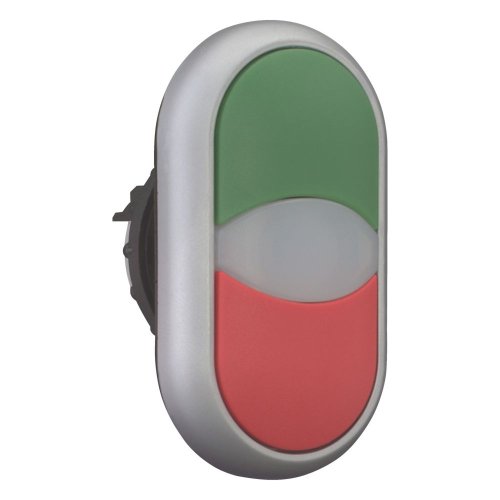 Eaton Dubbele drukknop, +signaallamp, groen/wit/rood - Eaton 216698 r - 20065185