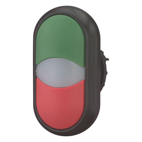 Eaton Dubbele drukknop, +signaallamp, groen/wit/rood - Eaton 216699 l - 20065186