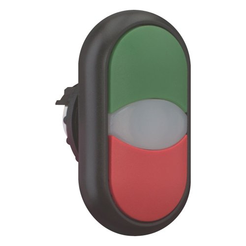Eaton Dubbele drukknop, +signaallamp, groen/wit/rood - Eaton 216699 r - 20065186