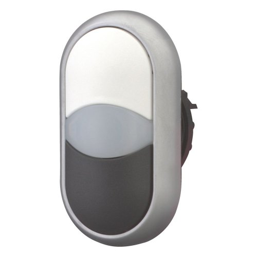 Eaton Dubbele drukknop, +signaallamp, wit/wit/zwart - Eaton 216704 l - 20065191