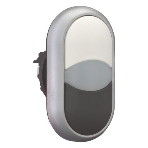 Eaton Dubbele drukknop, +signaallamp, wit/wit/zwart - Eaton 216704 r - 20065191