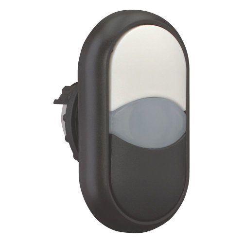 Eaton Dubbele drukknop, +signaallamp, wit/wit/zwart - Eaton 216705 r - 20065192