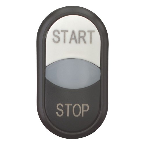 Eaton Dubbele drukknop, +signaallamp, wit START/wit/zwart STOP - Eaton 216709 c - 20065196