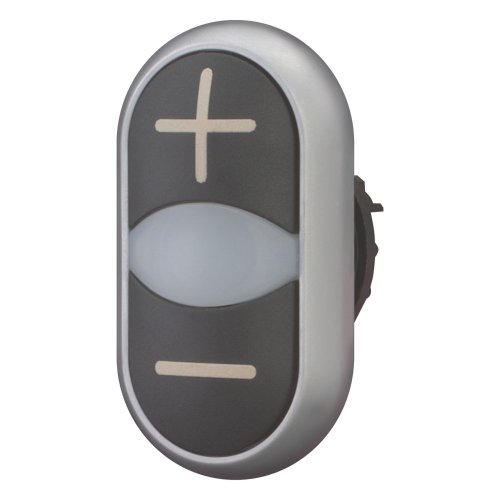 Eaton Dubbele drukknop, +signaallamp, zwart +/wit/zwart - - Eaton 218145 l - 20065441