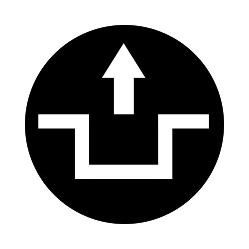Eaton Indicatieplaatje, hoog zwart, symbool ontgrendelen - Eaton 218178 c - 20065514
