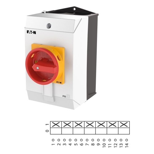Eaton Hoofdschakelaar, 7-polig, 32 A, NOOD-UIT-functie, 90 &deg;, Opbouw - Eaton 218966 l1 - 20065697