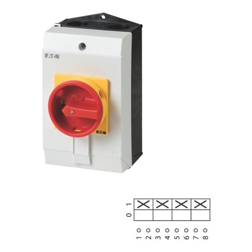 Eaton Hoofdschakelaar, 4-polig, 32 A, NOOD-UIT-functie, 90 &deg;, Opbouw - Eaton 218994 l1 - 20065710