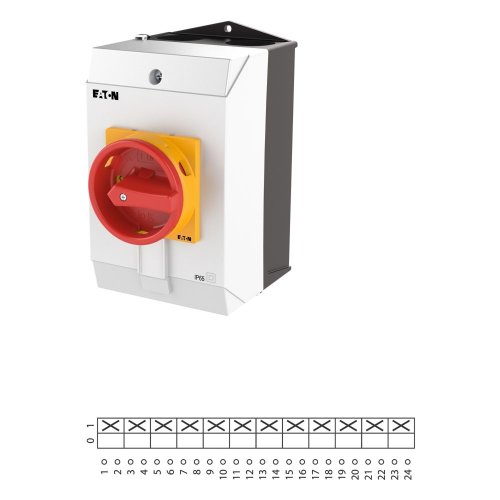 Eaton Hoofdschakelaar, 3-polig + N + 1MC + 1VC, 32 A, NOOD-UIT-functie, 90 &deg; - Eaton 222860 l1 - 20065796