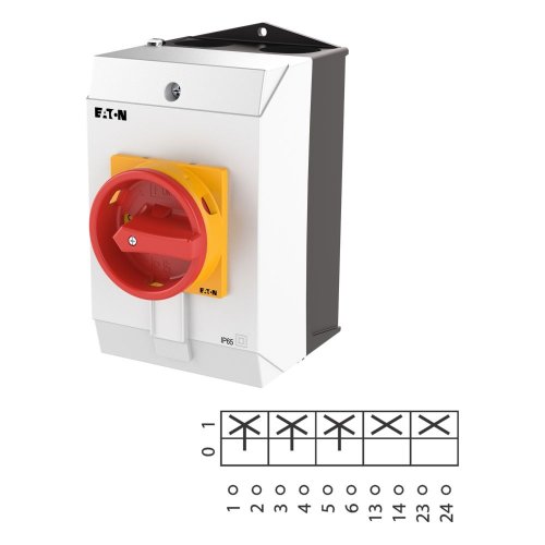 Eaton Hoofdschakelaar, 3-polig + 2MC, 32 A, NOOD-UIT-functie, 90 &deg;, opbouw - Eaton 222867 l1 - 20065797