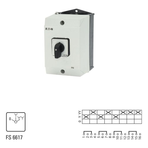 Eaton Poolomschakelaar, Contacten: 8, 32 A, Dahlander-schakeling, 2 toerenta - Eaton 222898 l1 - 20065801