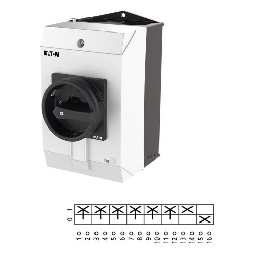 Eaton Hoofdschakelaar, 6-polig + 1MC + 1VC, 32 A, HOLD-functie, 90 &deg;, opbouw - Eaton 222901 l1 - 20065804