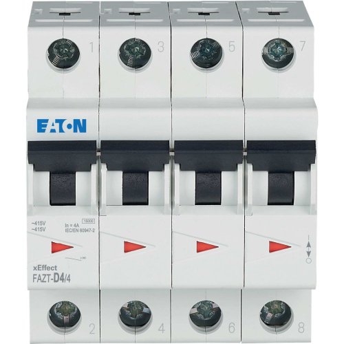 Eaton Installatie-automaat (MCB) FAZT, 4P, 4A, D-curve, 25kA - Eaton 240971 c - 20066406