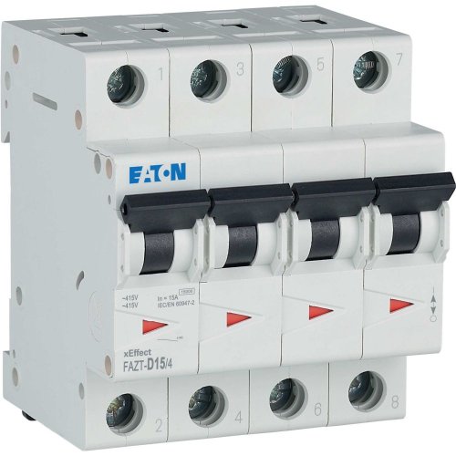 Eaton Installatie-automaat (MCB) FAZT, 4P, 15A, D-curve, 25kA - Eaton 240992 r - 20066411