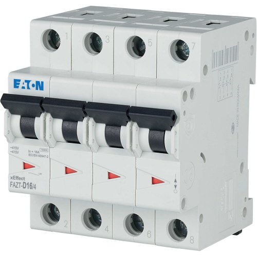 Eaton Installatie-automaat (MCB) FAZT, 4P, 16A, D-curve, 25kA - Eaton 240993 l - 20066412