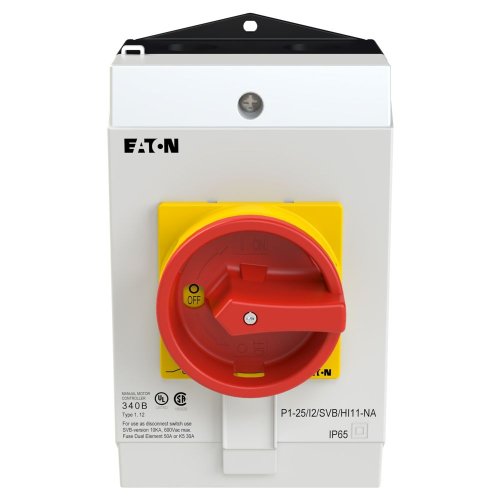 Eaton Hoofdschakelaar, 3-polig + 1MC + 1VC, 25 A, NOOD-UIT-functie, opbouw,  - Eaton 255888 c - 20066796