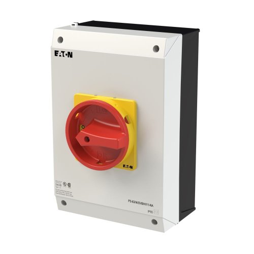 Eaton Hoofdschakelaar, 3-polig + 1MC + 1VC, 63 A, NOOD-UIT-functie, opbouw,  - Eaton 255901 l - 20066809