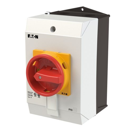 Eaton Hoofdschakelaar, 3-polig + 2MC + 1VC, 32 A, NOOD-UIT-functie, 90 &deg;, op - Eaton 255912 l - 20066816