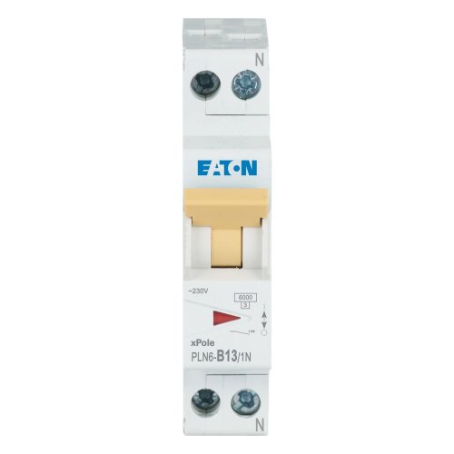 Eaton Installatie-automaat (MCB) PLN6, B-kar., 13A , 2P incl. N 18mm , 6 kA - Eaton 263163 c - 20066875