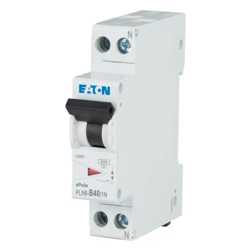 Eaton Installatie-automaat (MCB) PLN6, B-kar., 40A , 2P incl. N 18mm , 6 kA - Eaton 263168 l - 20066880