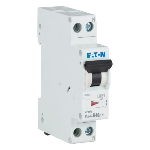 Eaton Installatie-automaat (MCB) PLN6, B-kar., 40A , 2P incl. N 18mm , 6 kA - Eaton 263168 r - 20066880