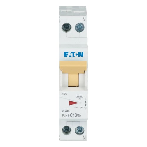 Eaton Installatie-automaat (MCB) PLN6, C-kar., 13A , 2P incl. N 18mm , 6 kA - Eaton 263173 c - 20066885