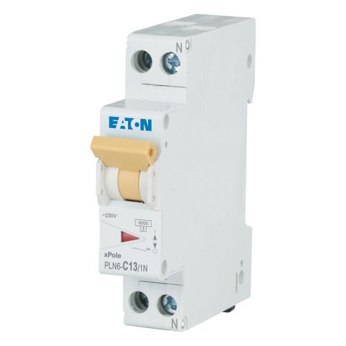 Eaton Installatie-automaat (MCB) PLN6, C-kar., 13A , 2P incl. N 18mm , 6 kA - Eaton 263173 l - 20066885