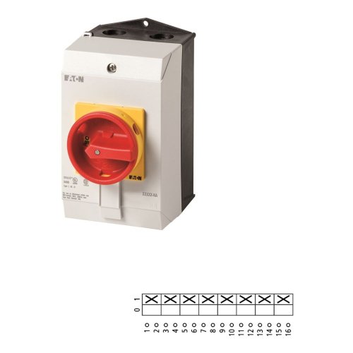 Eaton Hoofdschakelaar, 8-polig, 32 A, NOOD-UIT-functie, 90 &deg;, Opbouw, UL/CSA - Eaton 263977 l1 - 20066896