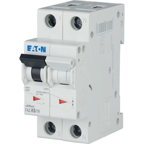 Eaton Installatie-automaat (MCB) FAZ, 1P+N, 6A, K-curve, 10kA - Eaton 278708 l - 20067823