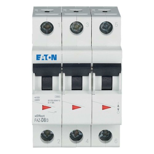 Eaton Installatie-automaat (MCB) FAZ, 3P, 8A, D-curve, 15kA - Eaton 278891 c - 20068006